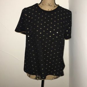 Black and gold top